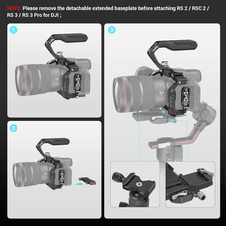 SMALLRIG R5 C Camera Cage Handheld Kit für Canon R5 C mit Oberem Griff, Full Cage, HDMI & USB-C Kabe