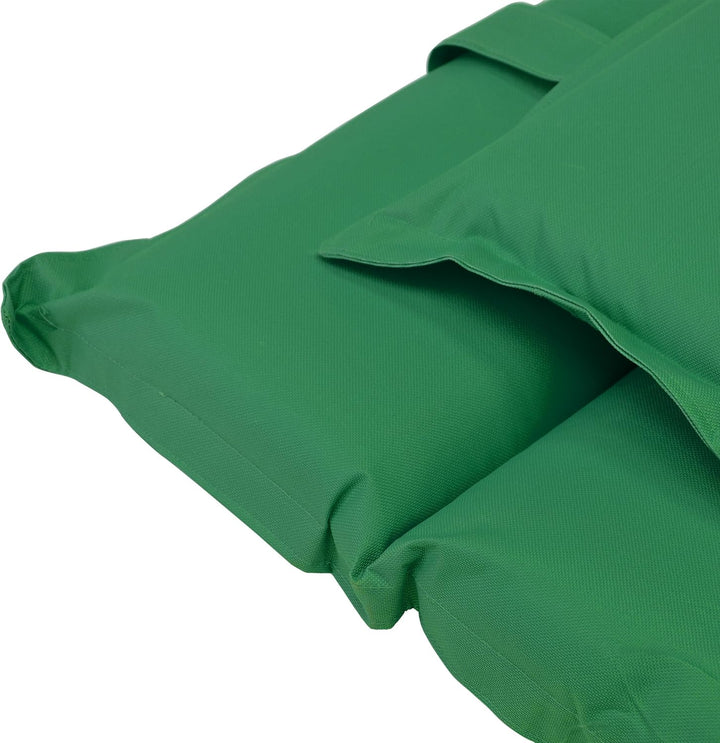 Nexos 2-er Set Liegen-Auflage Kopfkissen für Sauna Garten Terrasse aufrollbar dunkelgrün, Dunkelgrün