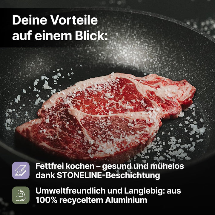 FIVI Kochgeschirr-Set 12-teilig SOPHIA, GUIDO, KURT, UTZ, ALICE mit Glasdeckeln | Verschiedene Gröss