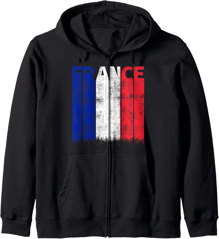 Vintage Frankreich Fussball Retro Fan Mannschaft Kapuzenjacke