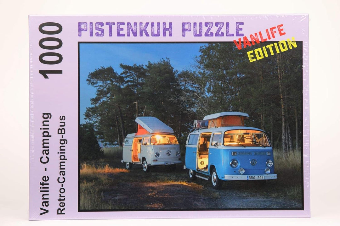 PISTENKUH Puzzle - Vanlife Edition - Retro-Camping-Bus - 1000 Teile