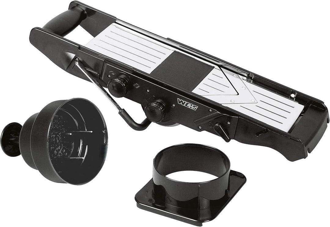 Karl Weis 19650 Gemüsehobel Mandoline, Edelstahl, schwarz, 42,5 x 17,5 x 21 cm