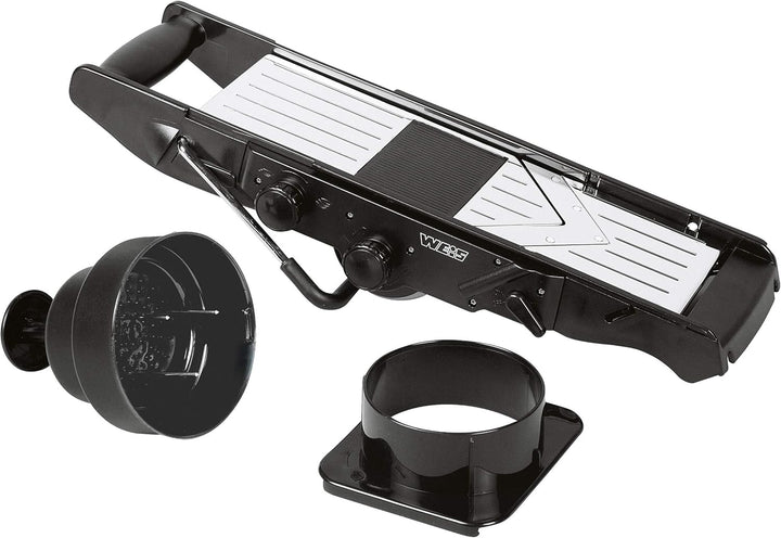 Karl Weis 19650 Gemüsehobel Mandoline, Edelstahl, schwarz, 42,5 x 17,5 x 21 cm