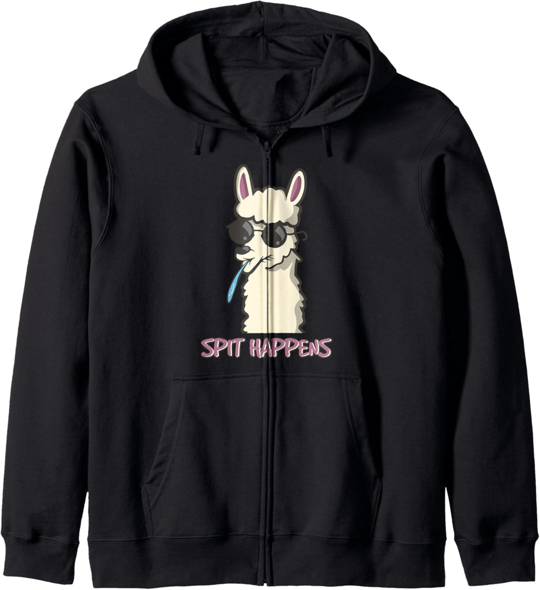 Spit Happens Lustiges Lama Kapuzenjacke
