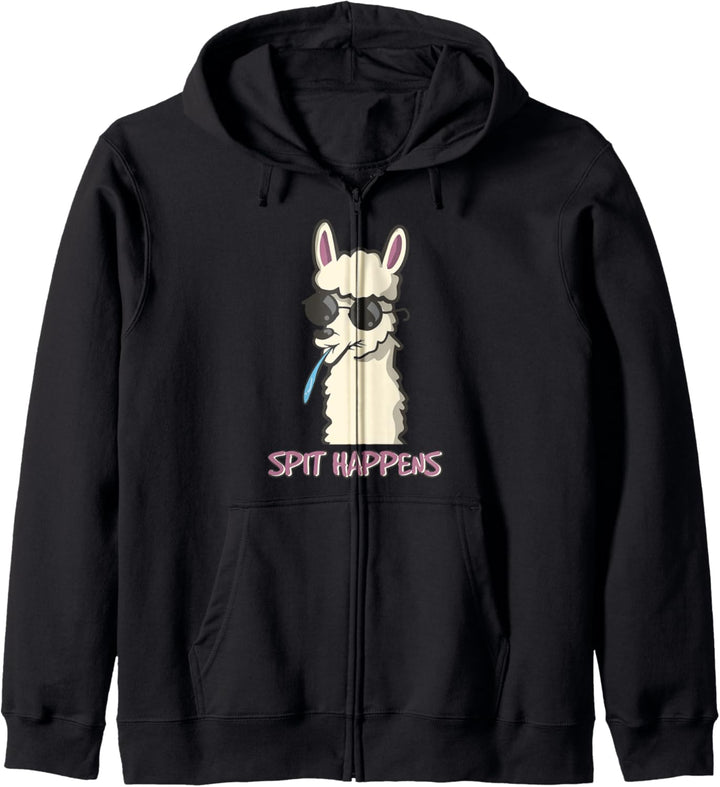 Spit Happens Lustiges Lama Kapuzenjacke