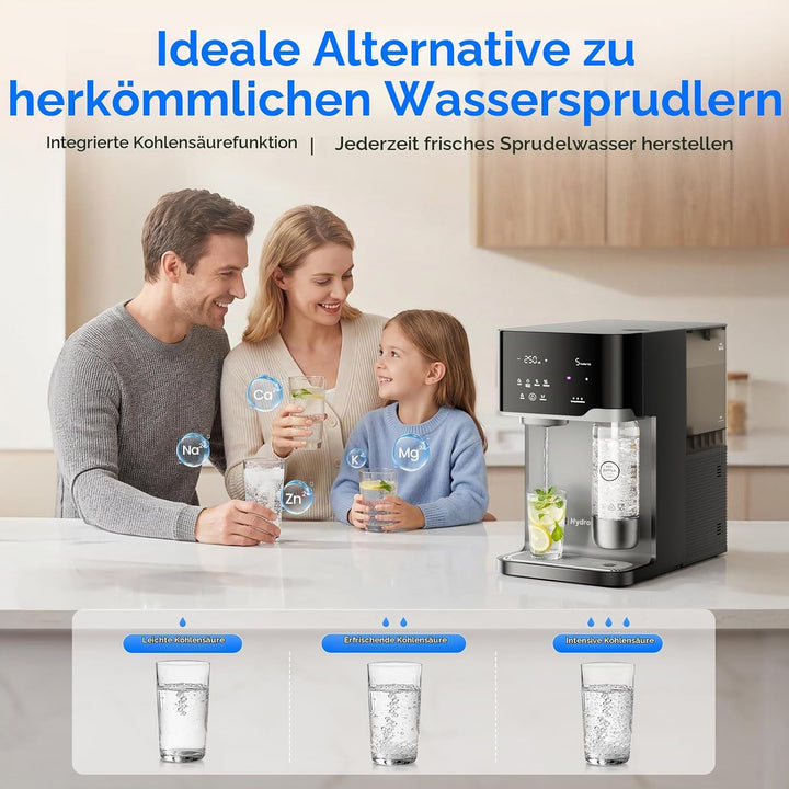 Osmoseanlage Wasserbar mit Wassersprudler, Auftisch Heisswasserspender &amp; Eiswasserspender, 6-Stufen