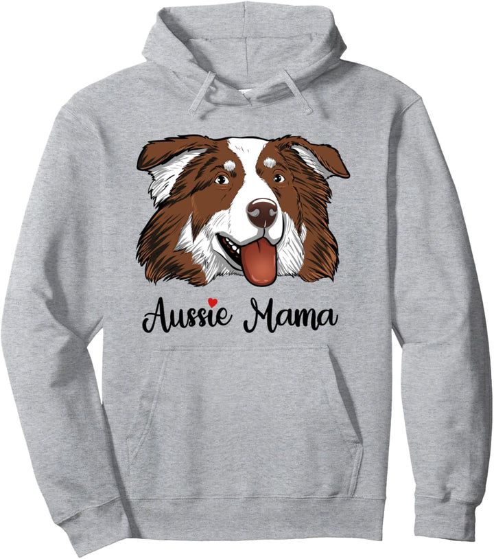 Red Tri Aussie Mama Aussie Hund Australian Shepherd Pullover Hoodie