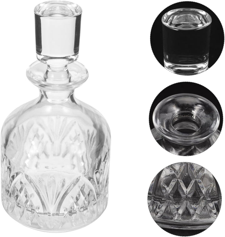 MAGICLULU Whisky Karaffe Glas Mit Elegantem Glasverschluss Transparenter Dekanter Für Brandy Whiskey