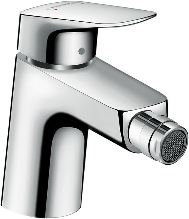 hansgrohe Logis Einhebel-Bidetarmatur, Komfort-Höhe 70mm mit Zugstangen-Ablaufgarnitur, Chrom Chrom