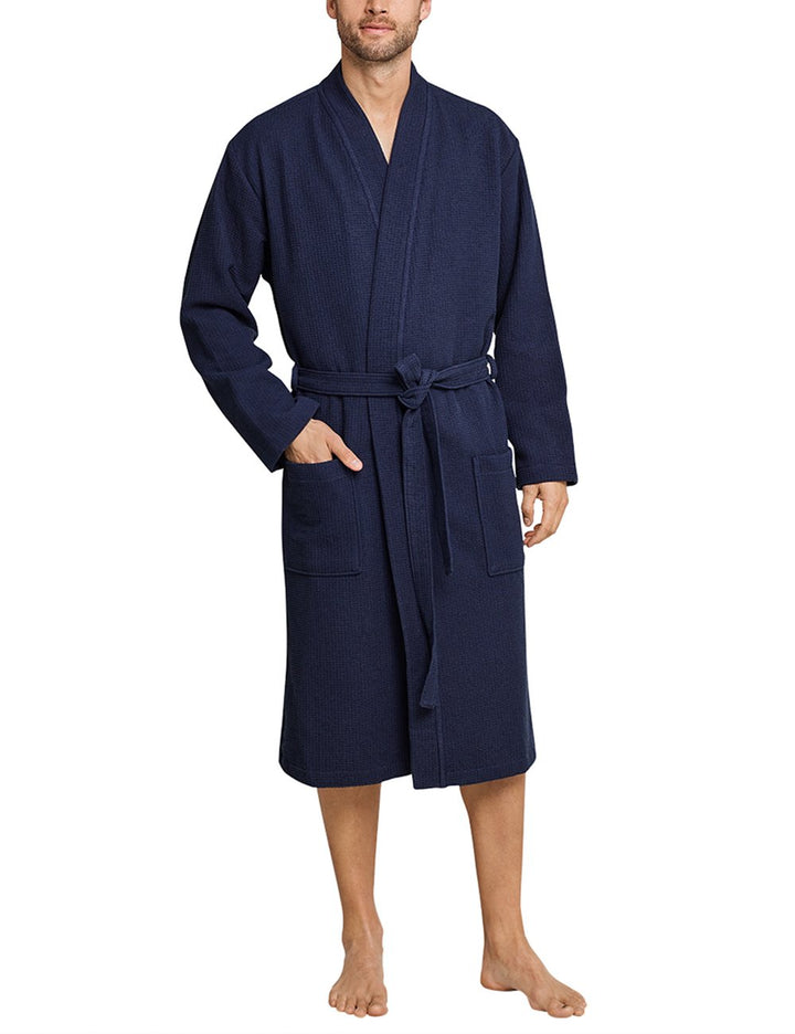 Schiesser Herren Bademantel 50 Dunkelblau 803 Ii, 50 Dunkelblau 803 Ii