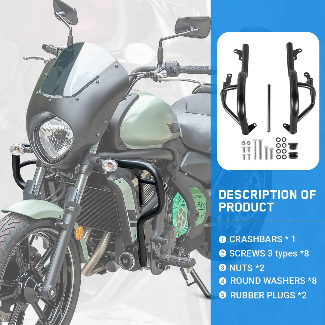 Motorrad Sturzbügel Motorschutz für Vulcan S 650 VN650 EN650 2015 2016 2017 2018 2019 2020 2021 2022