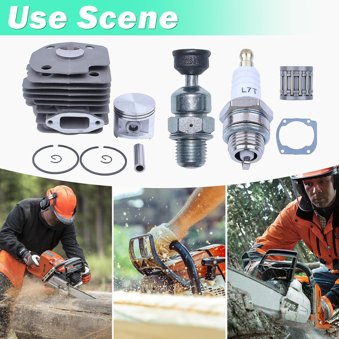 Adefol Nikasil überzogen 50mm Zylinder Kolben Nadellager Dichtung Kit Für Husqvarna 365 371 372 XP 3