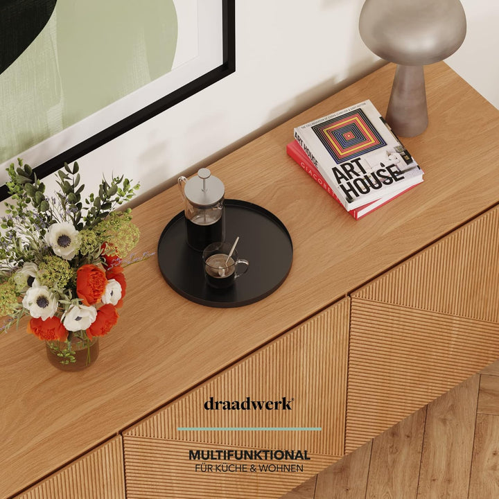 draadwerk® Deko Tablett Schwarz ø30cm, Schwarz