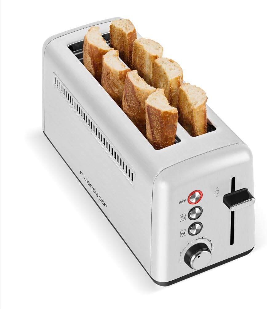 Riviera & Bar QGP 480 Toaster mit 2 Schlitzen Extralanges Edelstahl
