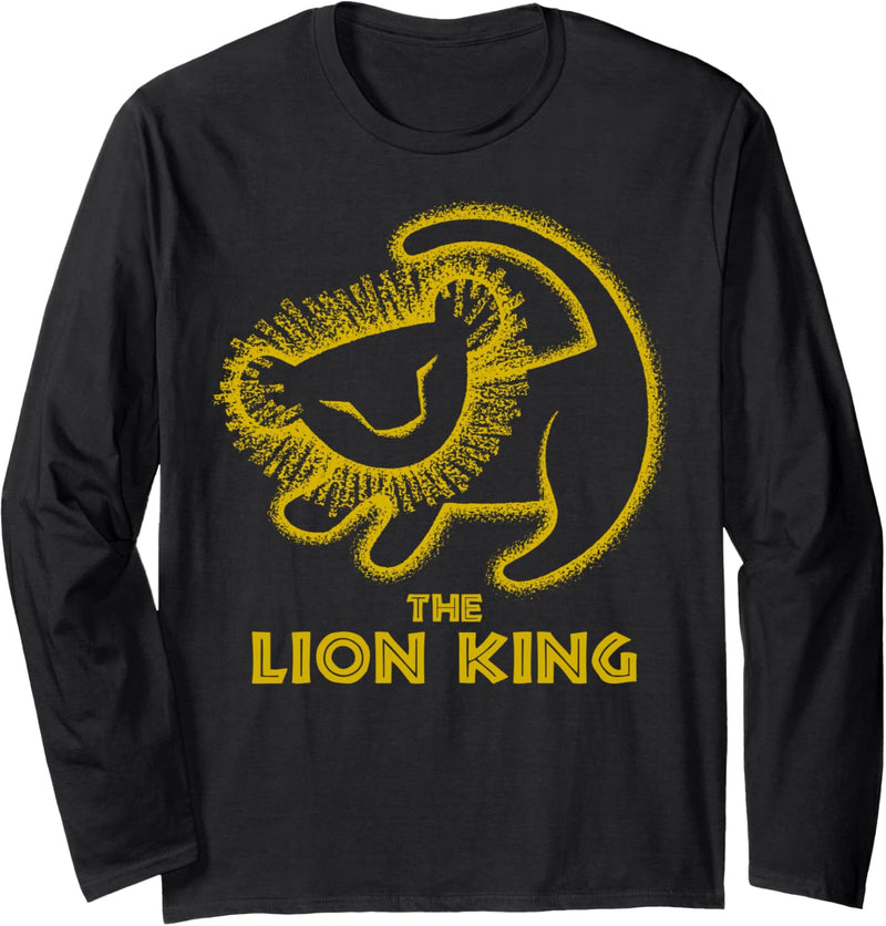 Disney The Lion King Simba Cave Painting Title Logo Langarmshirt