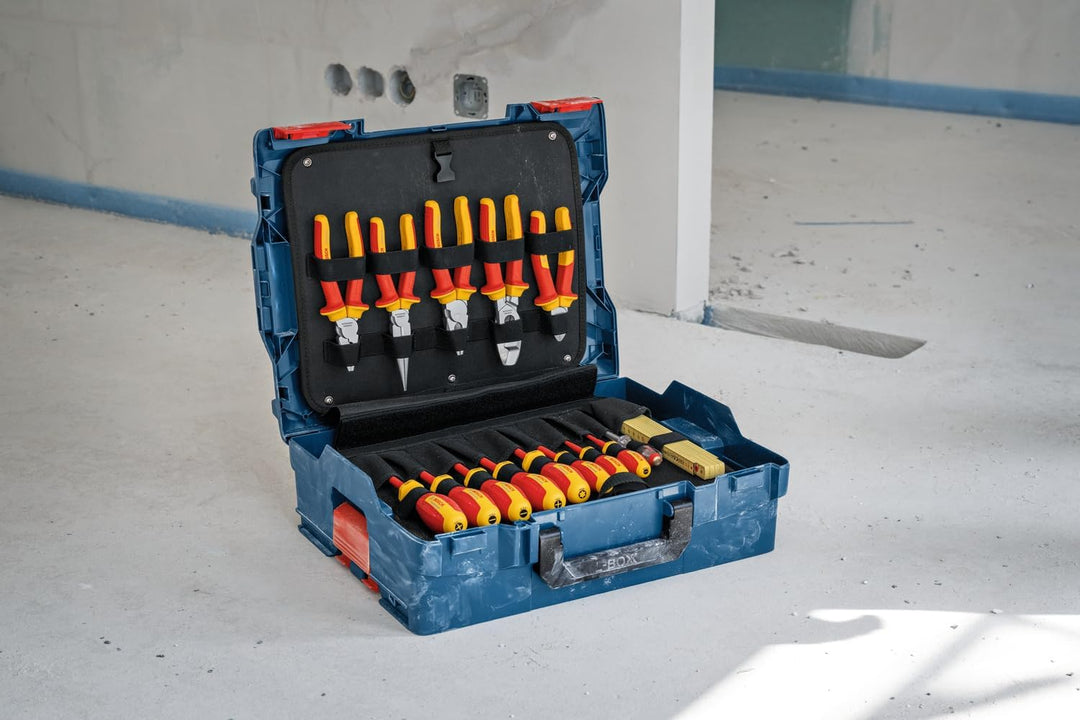 Bosch Professional gemischtes Handwerkzeug-Set, 37-teilig (inkl. 21 VDE-Handwerkzeugen und 16 zusätz