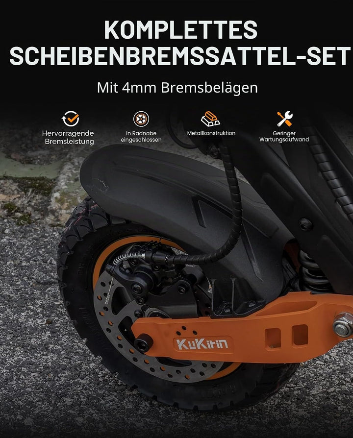 Bremssattel für Scheibenbremsen, kompatibel mit Kukirin G2 Max / G2 Pro Elektro-Scooter, die mechani