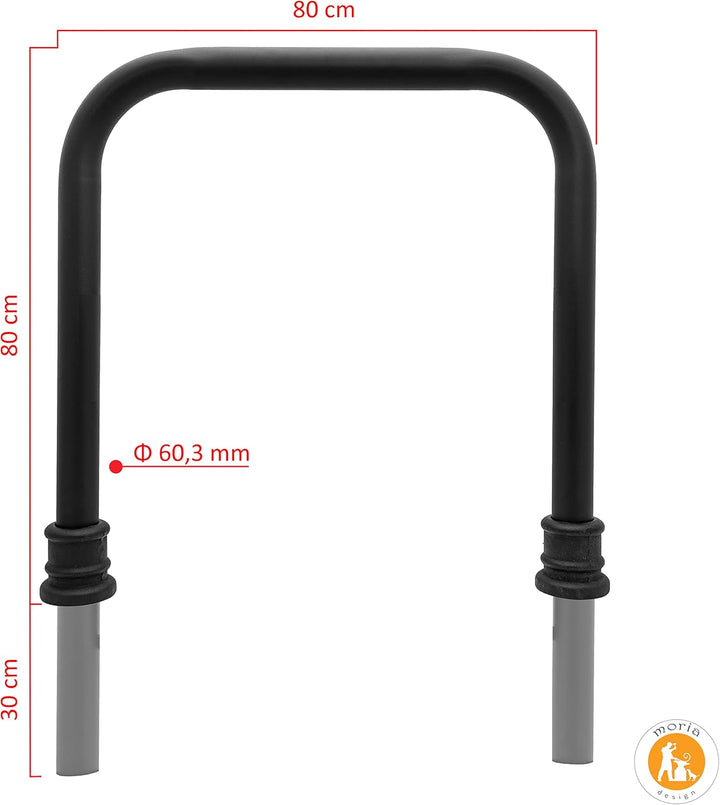 MORIA DESIGN Fahrradständer 110 x 80 cm Bodenparker für 2 Fahrräder Loft | stabiler Fahrradhalter Bo