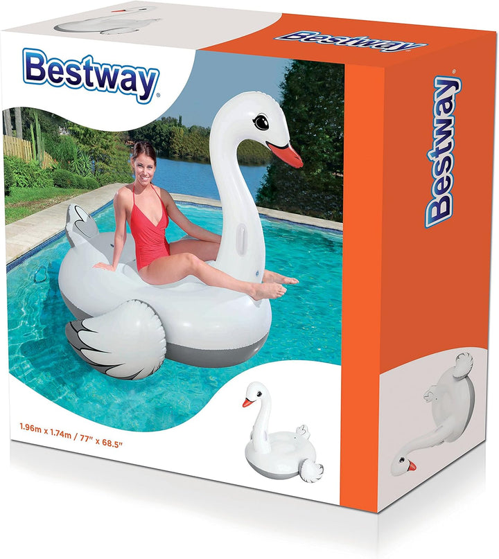 Bestway 41111 Supersized Swan Rider Schwimmtier, 196 x 174 cm