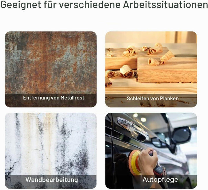 Druckluft Exzenterschleifer 75mm (3"), 10000 RPM, Profi mini Druckluftschleifer Schleifmaschine Poli
