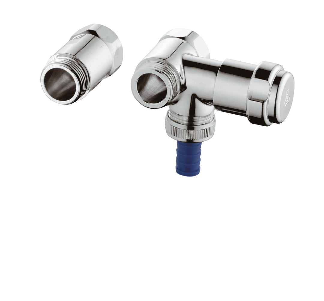 GROHE WAS Ventil "Batterie" verchromt 1/2 Zoll, DN 20, Anschluss rechts 41043000, Rechts