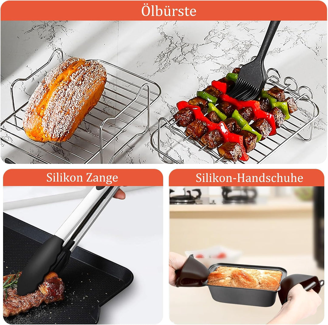 Heissluftfritteuse Zubehör Airfryer Zubehör für Ninja Foodi SL400EU AF400EU AF300EU, Air Fryer Acces