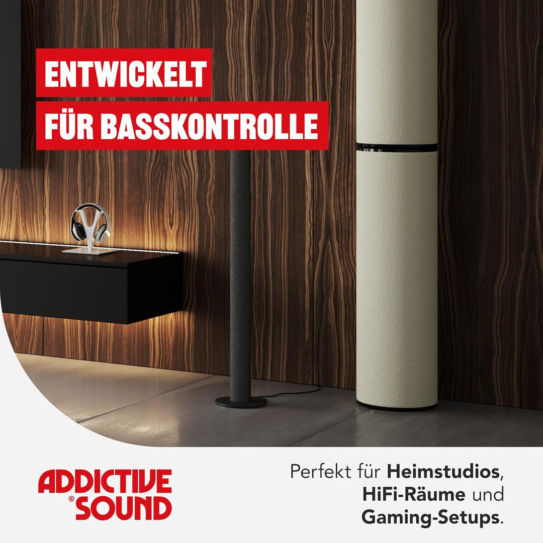 Addictive Sound Premium Schalldämmung Wand 100x30 cm Bassfalle - Akustikpaneele Wand zum Hause, Stud