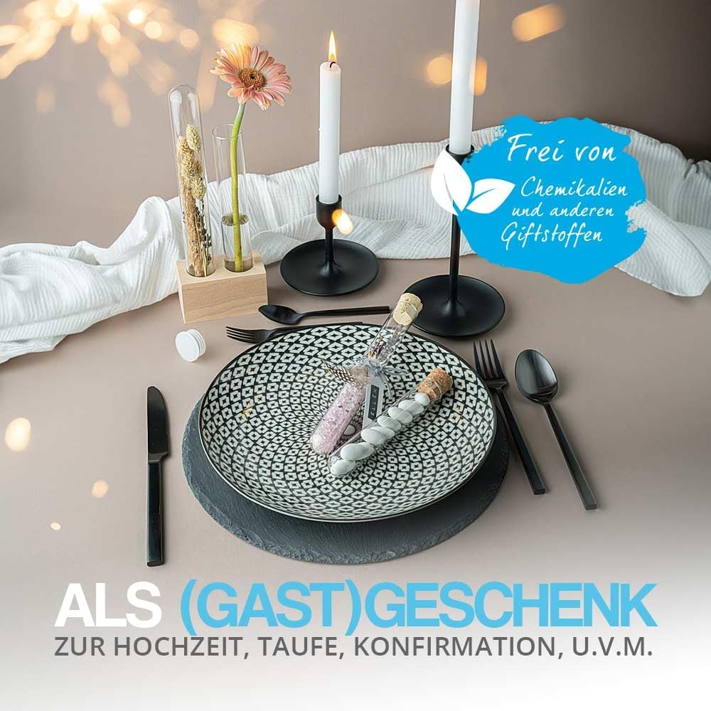 Tuuters 25 x Reagenzglas aus Laborglas mit Natur-Korken ✪ Premium-Line ✪ Starkwandig (200 x ø 24 mm)