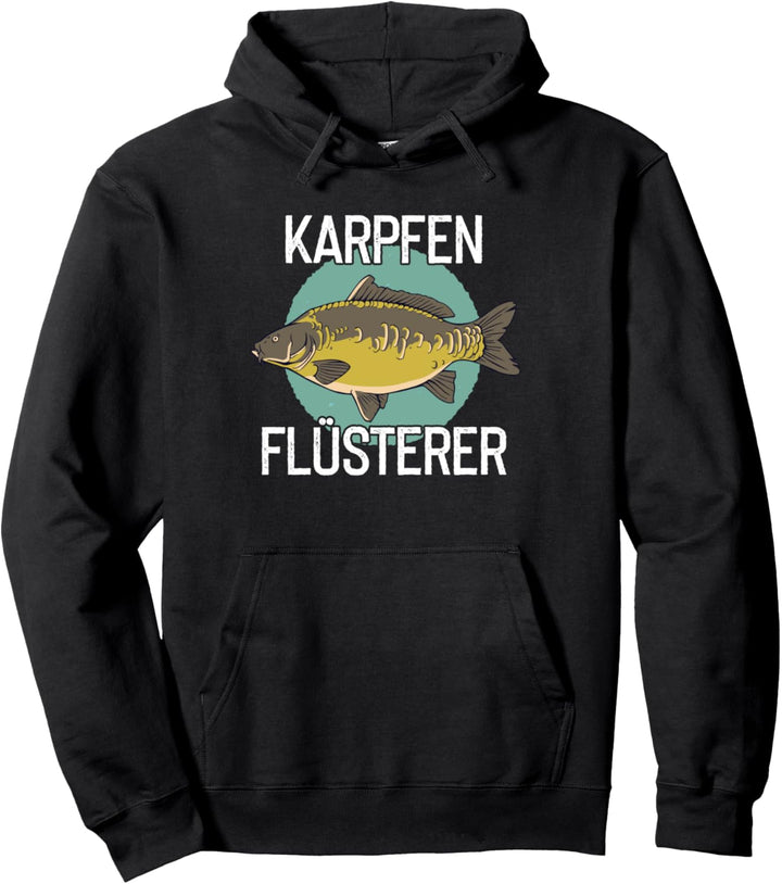 Karpfen Flüsterer Lustiges Angler Fischer Pullover Hoodie