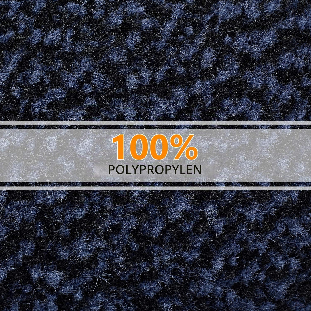 GadHome Fussmatte Blau 90x150 cm|Eingangstürmatte wasserdicht waschbar strapazierfähiger Schmutzfäng