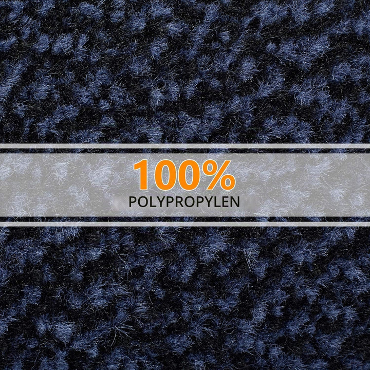 GadHome Fussmatte Blau 90x150 cm|Eingangstürmatte wasserdicht waschbar strapazierfähiger Schmutzfäng
