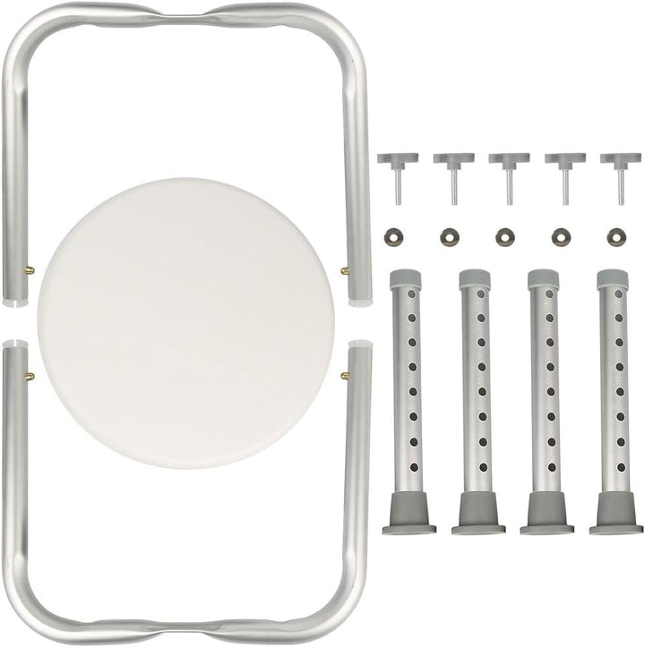 Duschhocker Duschstuhl 360°Drehbar Badehocker Höhenverstellbar, Alu und Kunststoff Badestuhl Duschsi