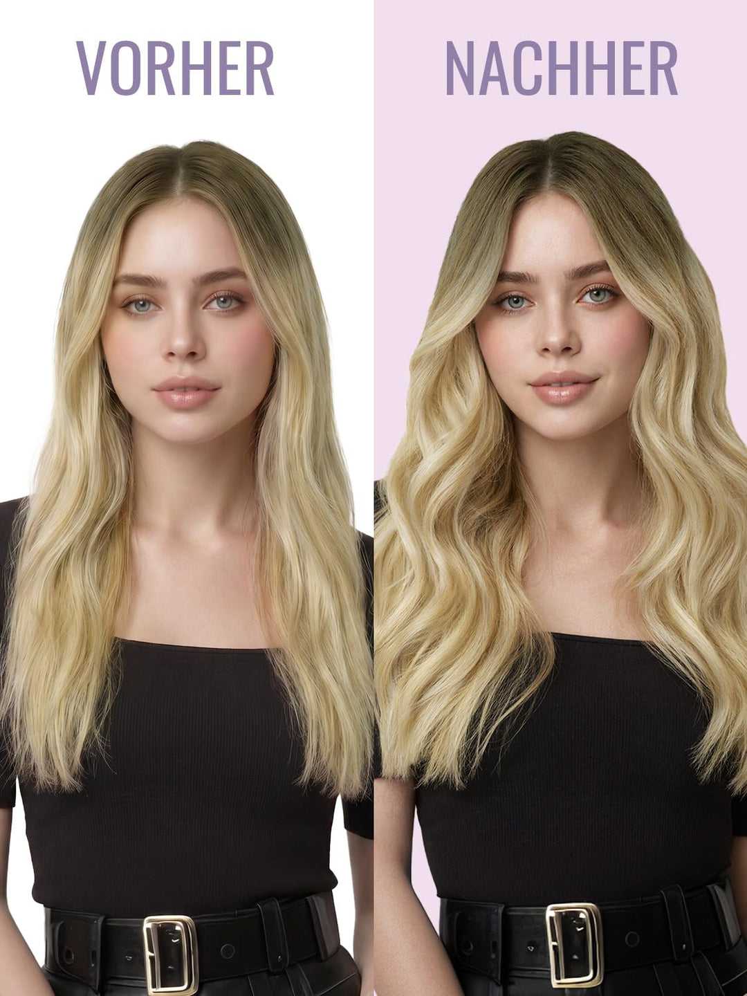Fshine Extensions Echthaar Clip, 35cm 7 Stücke 120g Haarextension Echthaar Clip Haarverlängerung Mit