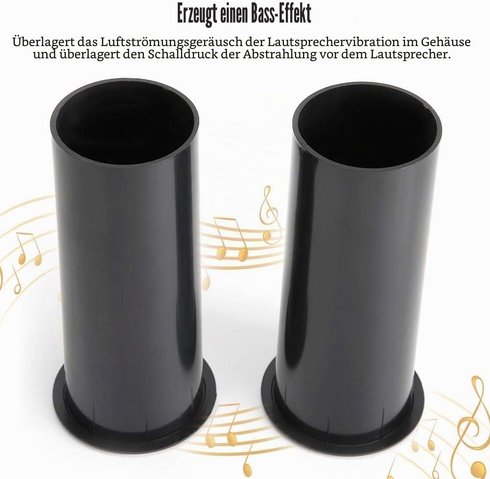 Topiky 2PCS Woofer Speaker Cabinet Port Wechselrichterrohr 60 mm offenes Loch 150 mm Gesamtlänge Gee