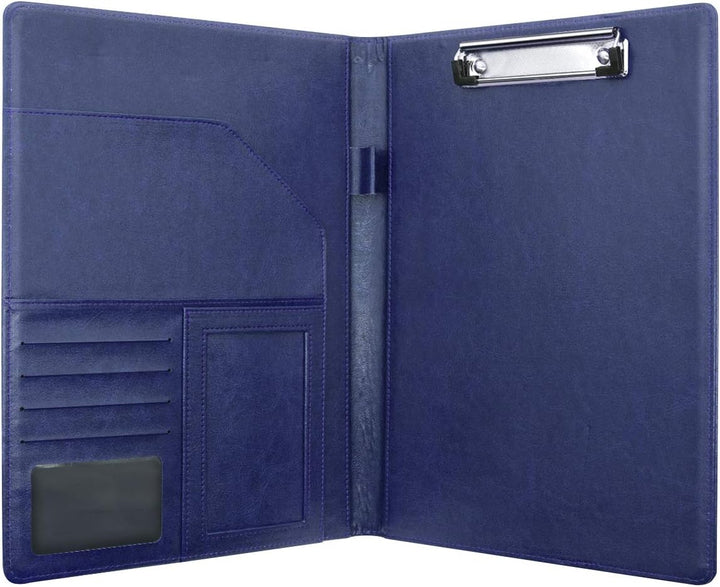 WAVEYU Padfolio Klemmbrett-Ordner Portfolio, Kunstleder Aufbewahrungs-Klemmbrett mit Abdeckung für B