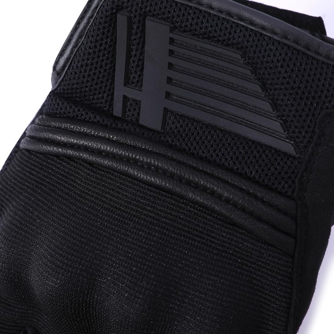 Harssidanzar Gants de Moto sans doigts Pour Hommes,Été respirant écran Tactile Moto Avec Knuckle Rid