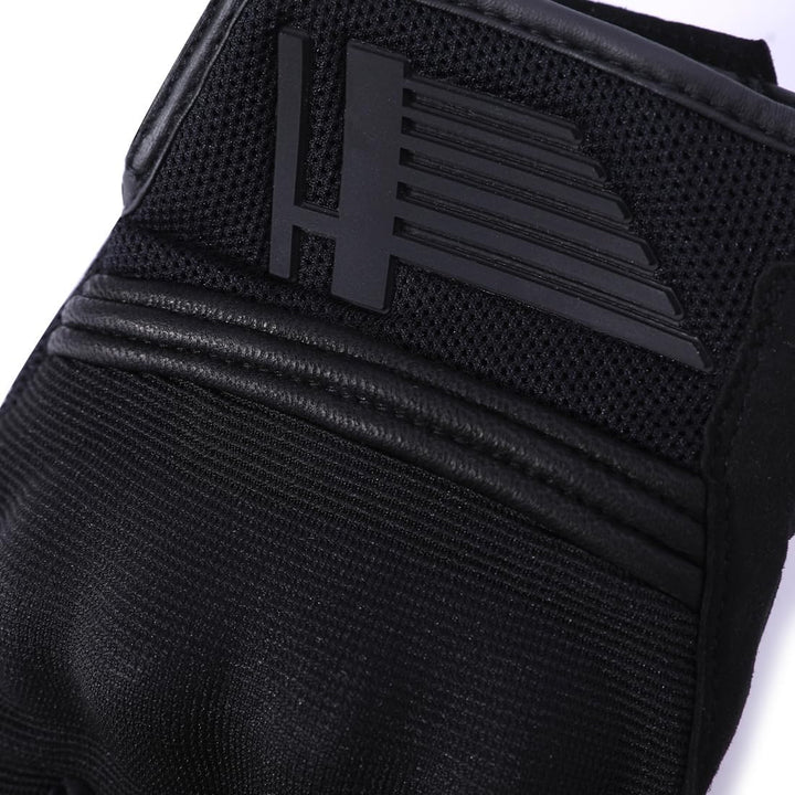 Harssidanzar Gants de Moto sans doigts Pour Hommes,Été respirant écran Tactile Moto Avec Knuckle Rid