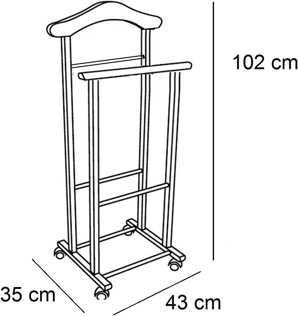 Arredamenti Italia ARREDAMENTIITALIA Herrendiener für Schlafzimmer ATRI, Holz -Farbe: Weiss AR-It il