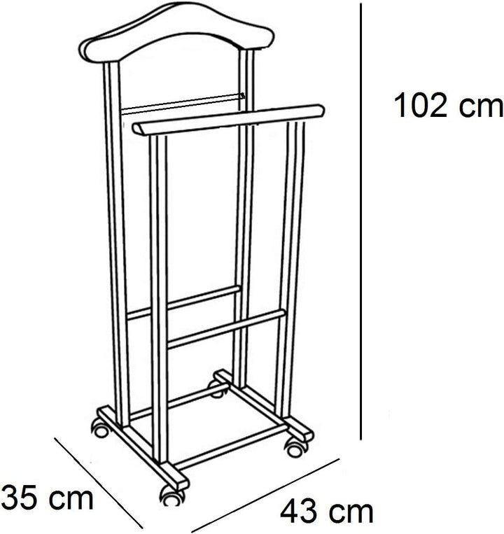Arredamenti Italia ARREDAMENTIITALIA Herrendiener für Schlafzimmer ATRI, Holz -Farbe: Weiss AR-It il