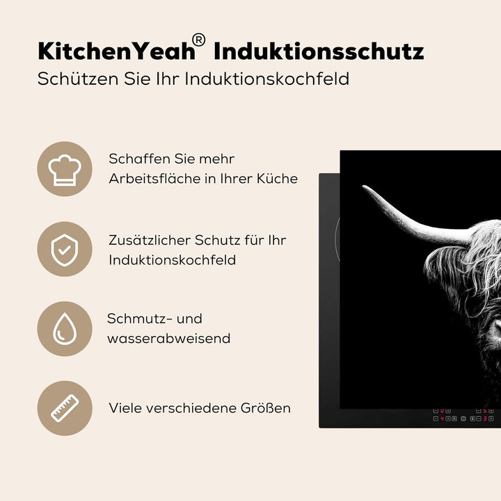 KitchenYeah© Herdabdeckplatte Einteilig Herdabdeckung Abdeckplatte für Ceranfeld Abdeckung Induktion