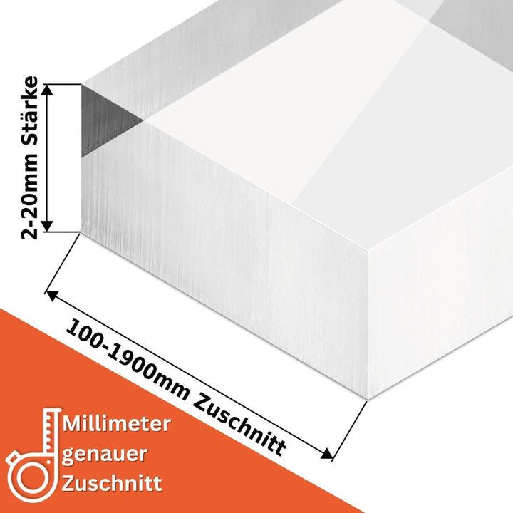 RESHEIM 2-20 mm Acrylglas Platte Transparent Zuschnitt nach Mass Glasklar Materialstärke und Grösse