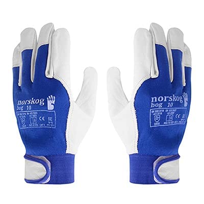 norskog BOG - 6 Paar - Leder Handschuhe Arbeitshandschuhe Ziegenleder; für LKW-Fahrer, Lagerhaus, Ga