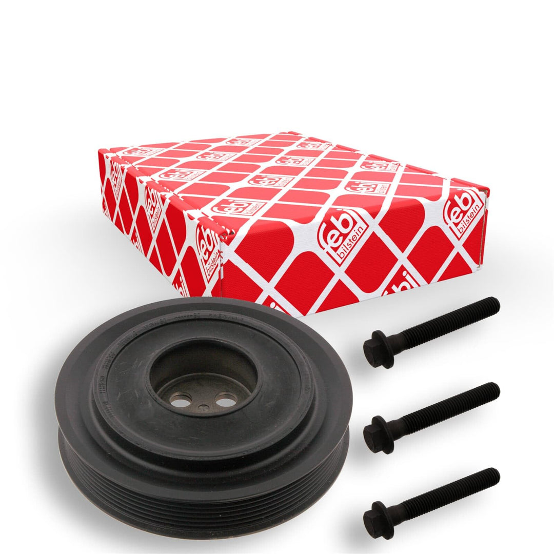 febi bilstein 33679 Riemenscheibe (entkoppelt) für Kurbelwelle, mit Schrauben , 1 Stück