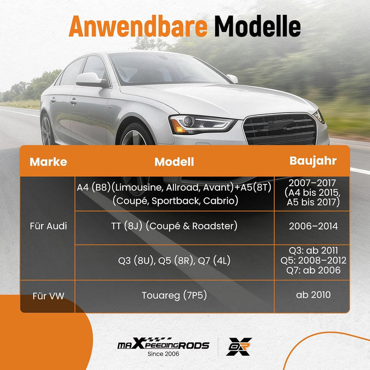 maXpeedingrods 8J1837015A Türschloss Stellmotor Vorne Links mit für Audi A4 A5 A6 TT Q3 Q5 Q7 für VW
