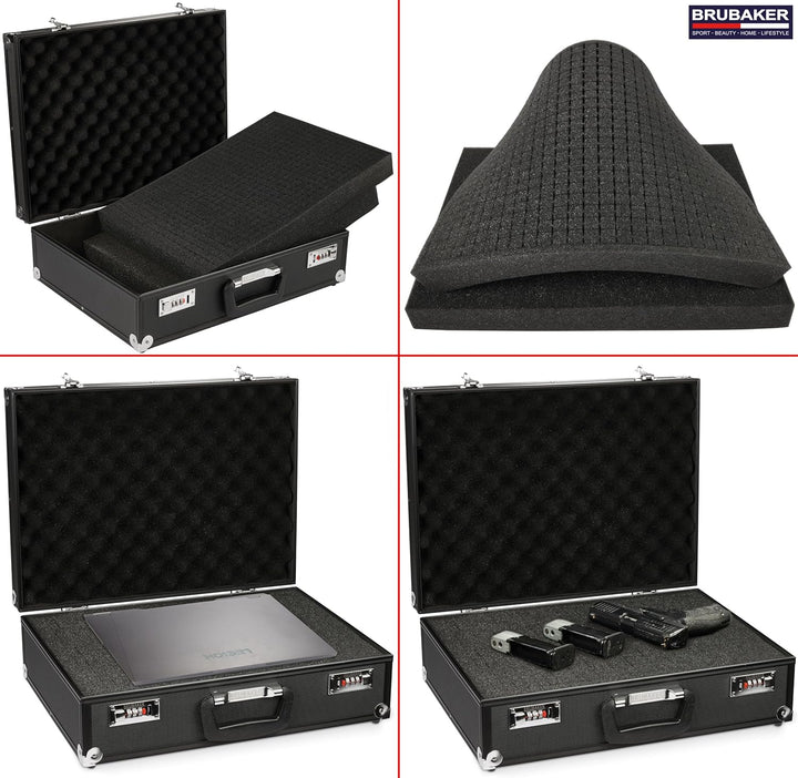 BRUBAKER universal Transportkoffer aus Aluminium - Fotokoffer mit Schaumstoff für Kameras, Equipment