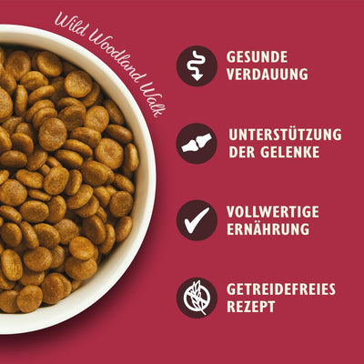 Lily‘s Kitchen Vollwertiges Trocken Hundefutter mit Wild und Ente für ausgewachsene Hunde (12 kg) Ve