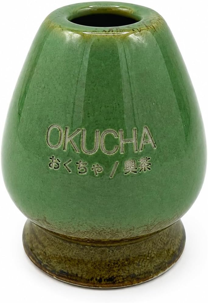 Matcha Set Handgedrehtes Macha Tea Set mit Bambus Matcha Besen, Keramik Matcha Schale, Löffel und Ha