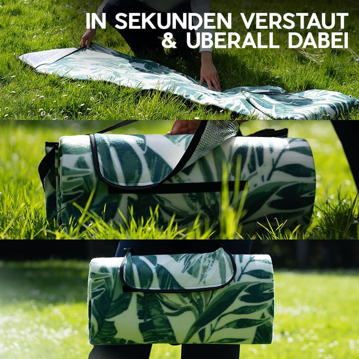 heimtexland XL Picknickdecke wasserdicht Outdoor Strandmatte Isomatte waschbar Campingdecke faltbar