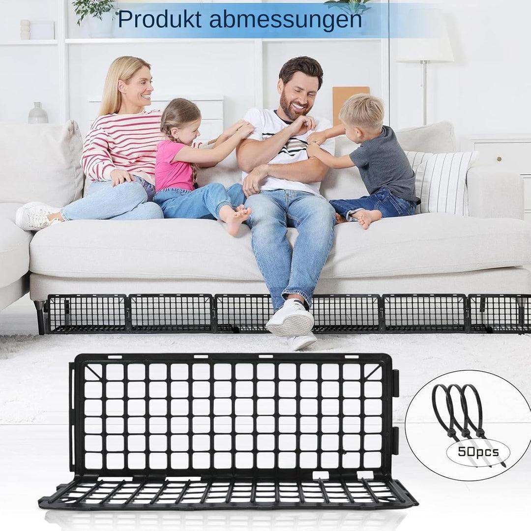 Schutzgitter für unter die Couch | Unter-Bett-Sperre für Katzen und Spielzeug - 12er Set Einfache Mo