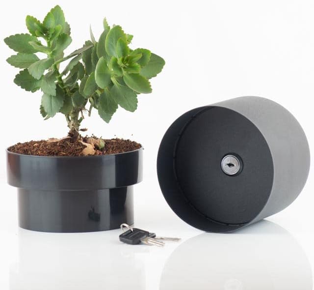 Castell Deco - Safe in Form eines Blumentopfs, Tarnung mit Schlüssel, 3 Farben, getarnter Safe, geld